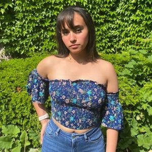 Off the shoulder floral top